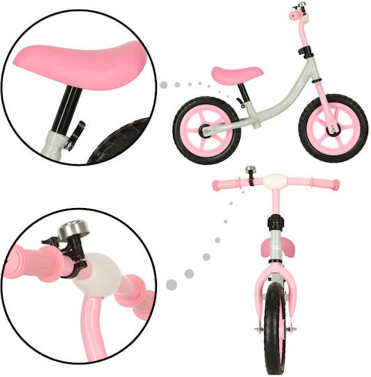ikonka Kids Balance Bike Cross-Country Pink