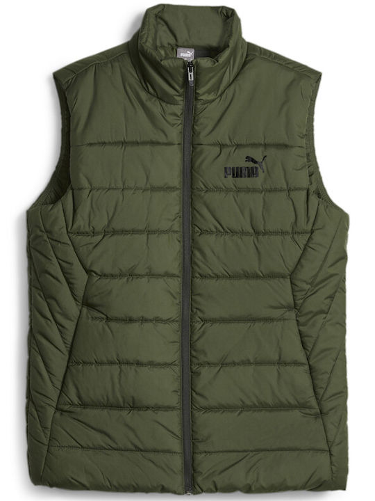 Sleeveless Jacket Puffer Khaki