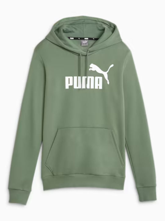 Ess Logo Long Women's Sweatshirt Hooded Green