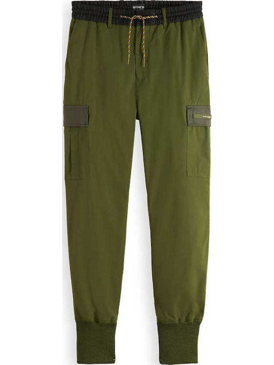 Cargo Sweatpants with Elastic Green