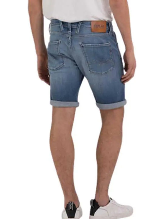 Herrenshorts Jeans Blau
