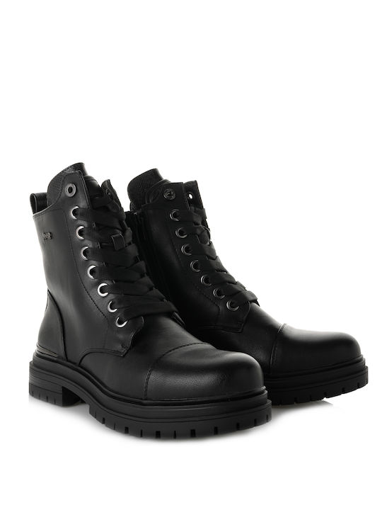 Jeep Footwear Whitley Leder Damen Knöchelstiefel Schwarz