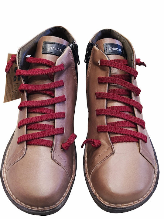Leather Women's Ankle Boots Brown