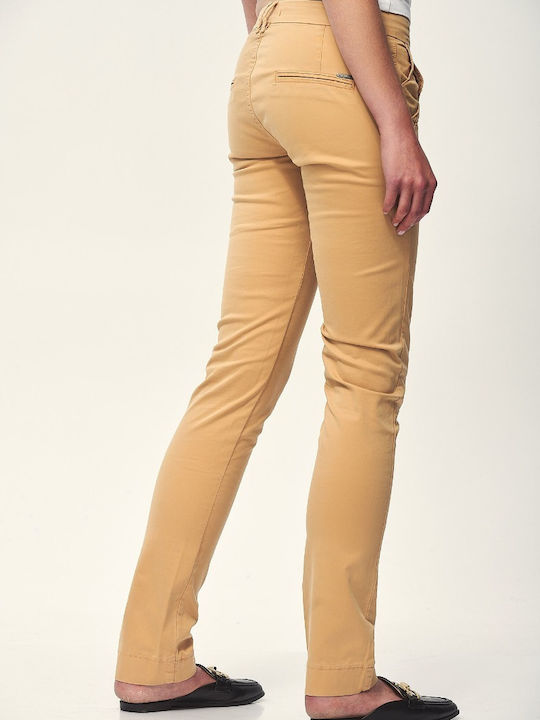 Edward Jeans Adina-Is Women's Fabric Trousers Brown