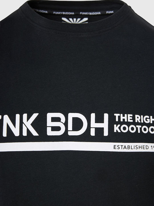 Funky Buddha Ανδρικό T-shirt Κοντομάνικο Μαύρο