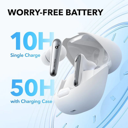 Soundcore by Anker Liberty 4 NC In-ear Bluetooth Handsfree Earphones with Sweat Resistance and Charging Case White
