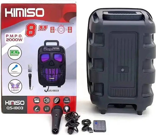 Karaoke Speaker with Wired Microphone and Lighting Effects QS-1803 889718 Black