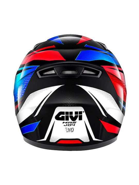 Givi HJ04 Evo Blue/Red Παιδικό Κράνος Μηχανής Full Face ECE 22.06 1190gr