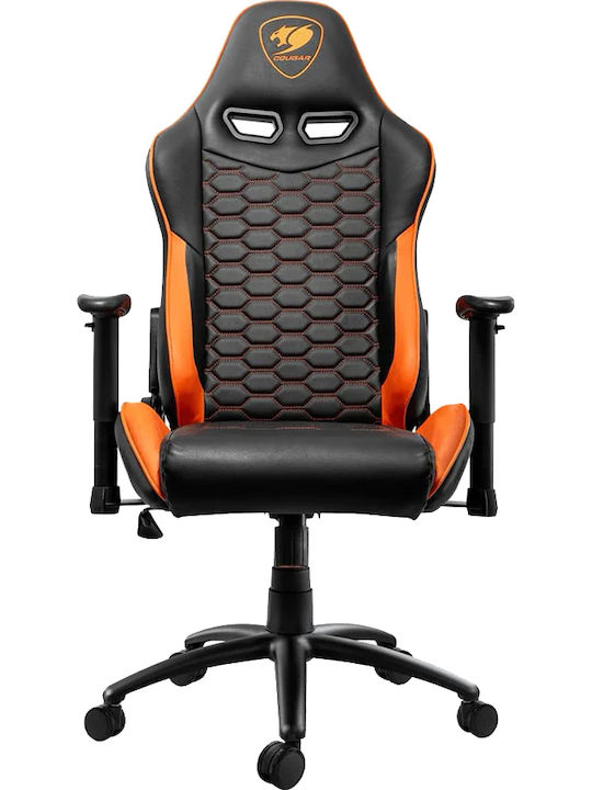 Cougar Outrider Καρέκλα Gaming Δερματίνης με Ρυθμιζόμενα Μπράτσα Μαύρο/Πορτοκαλί