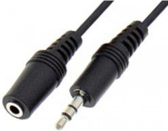 Lz Καλώδιο Ήχου 3.5mm male - 3.5mm female Μαύρο 1.5m 01.037.0169