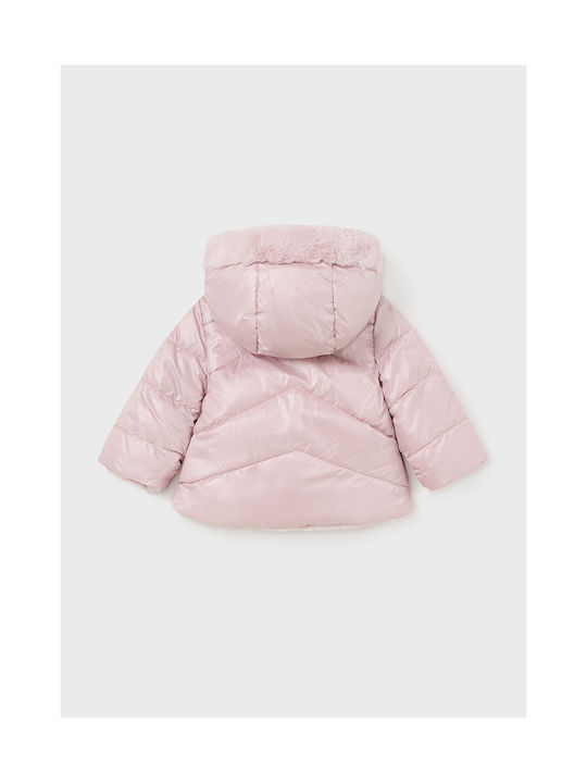 Mayoral Girls Casual Jacket Pink with Lining & Ηood