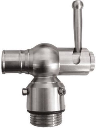 Quattro Effe 101670 Edelstahlzapfhahn für Öl-/Weinbehälter 3/4"