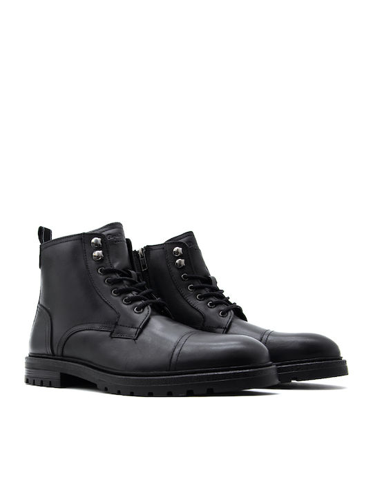 Logan Leather Black Men's Boots