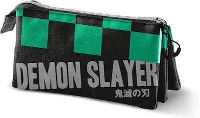 Karactermania Demon Slayer Kimetsu No Yaiba Pencil Case with 3 Compartments Multicolored