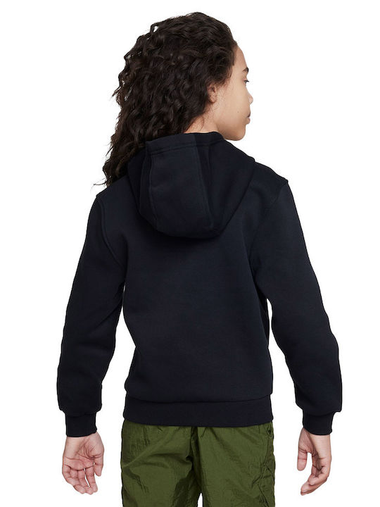 Nike Fleece Kinder Sweatshirt mit Kapuze Schwarz K Club Flc