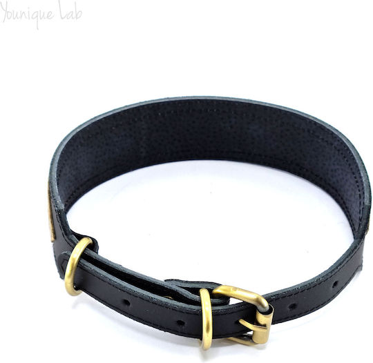 Younique Lab Dog Leash/Lead Leather MEDIUM in Black color 3cm