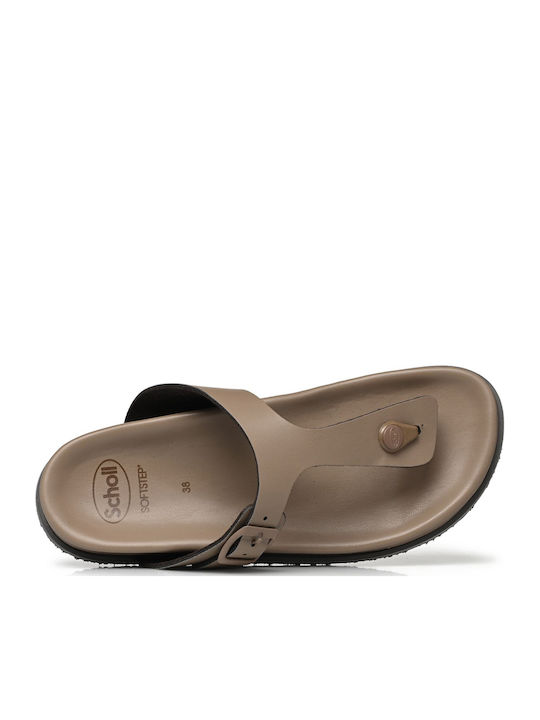Nicole Flache Sandalen für Damen in Khaki Farbe