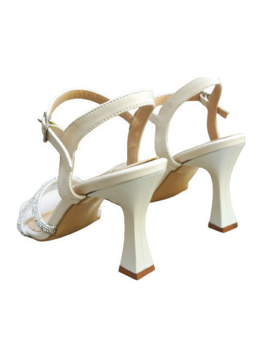 Sandals with Strass White
