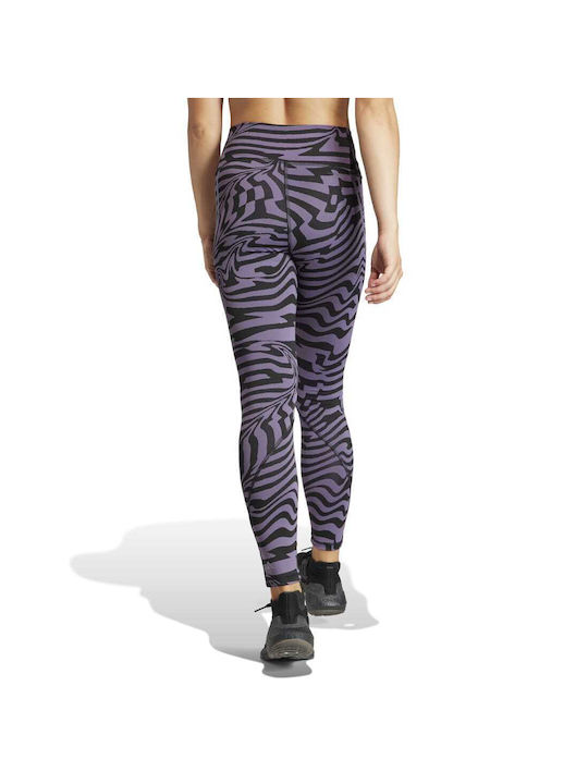 Adidas Frauen Lang Leggings Hochgeschnitten Lila