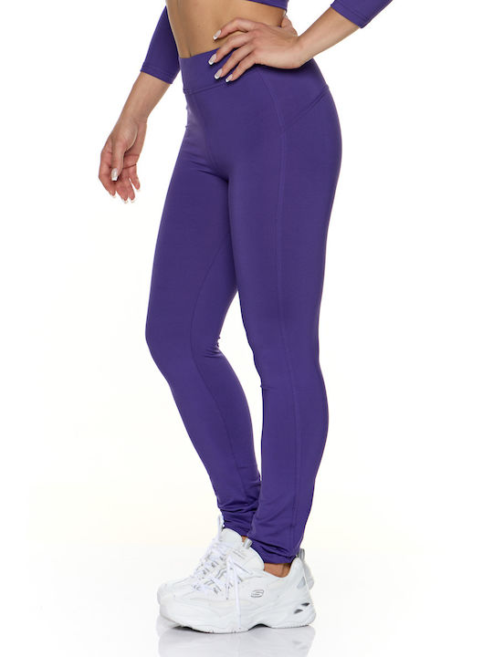 Women's Long Training Legging High Waisted Purple