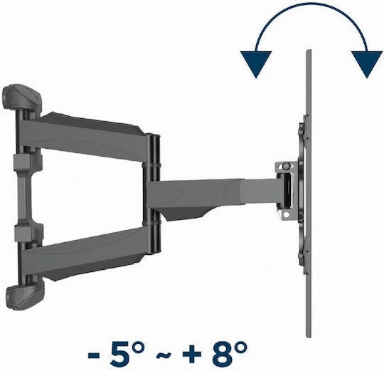 Gembird WM-75ST-01 Βάση Τηλεόρασης Τοίχου έως 75" και 45.5kg