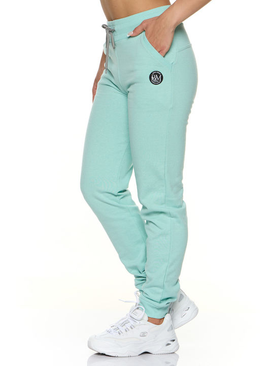 Bodymove Pantaloni de trening pentru femei cu cauciuc Verde