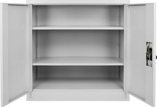Doppelflügelig XXL Metallischer Galvanisierter Außenschrank 90x54x90cm