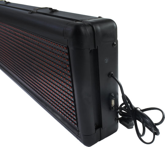 Rolling LED Sign One - Sided Waterproof 70x20cm Red