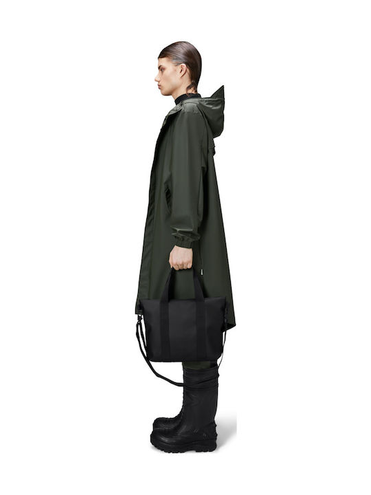 Rains Tote Bag Micro Υφασμάτινη Τσάντα για Ψώνια σε Μαύρο χρώμα