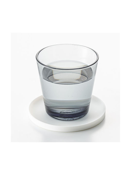 Yamazaki Round Plastic White Coaster