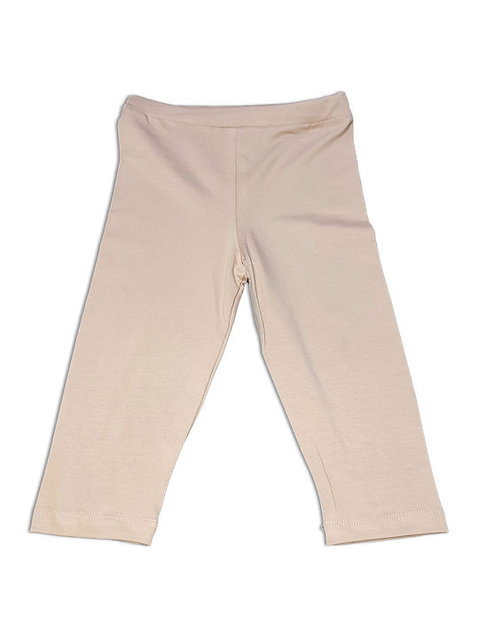 Pink Baby Kids Set with Leggings Winter 2pcs Beige