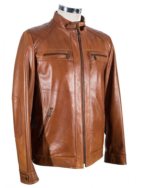 Lederjacke für Herren Ageridis M-2101-TAVA Taba