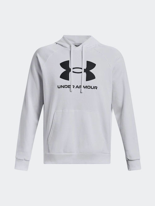 Under Armour Men's Sweatshirt with Hood and Pockets White