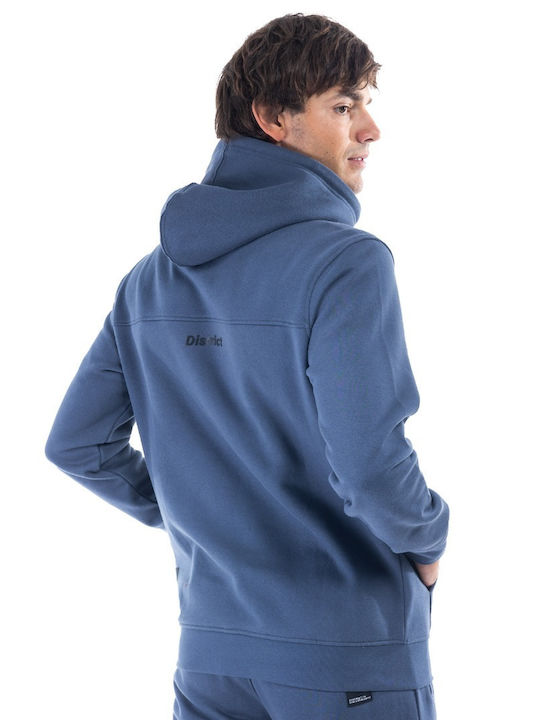 District75 Men's Sweatshirt with Hood Blue