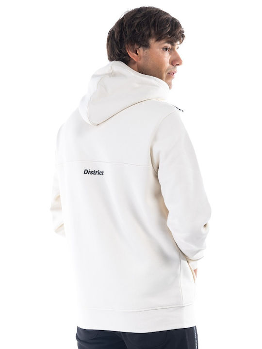 District75 Men's Sweatshirt with Hood White