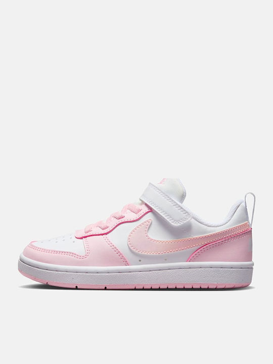 Court Borough Low Recraft Kids Sneakers with Scratch White / Pink Foam