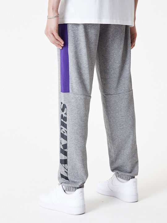 New Era NBA Men's Sweatpants with Rubber Gray