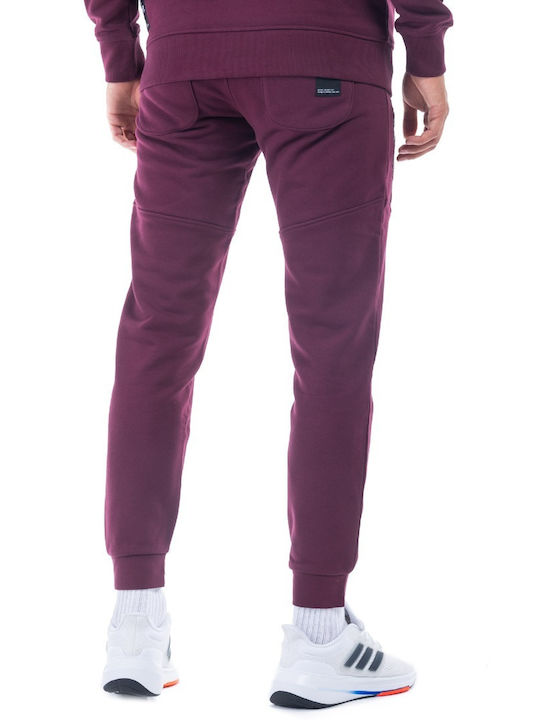 District75 Men's Sweatpants with Rubber Burgundy