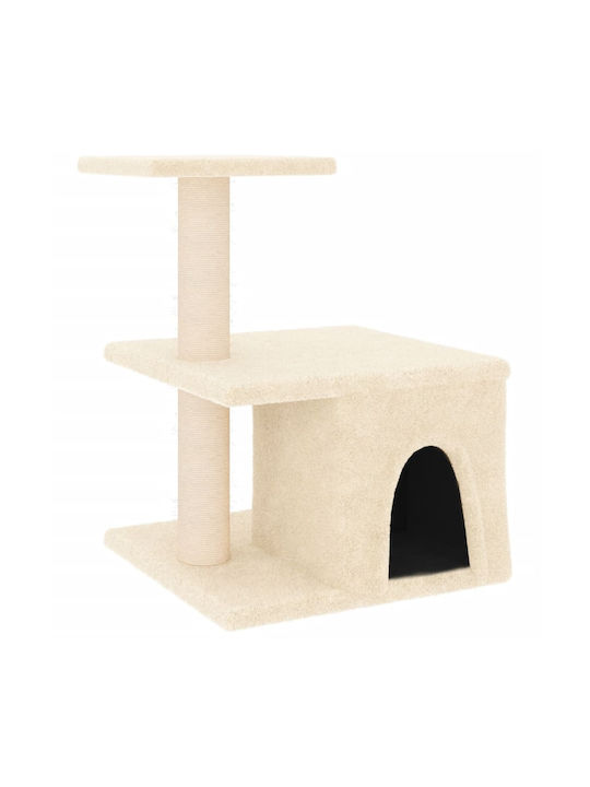 vidaXL Cat Scratching Tree Beige 42x34.5x48cm