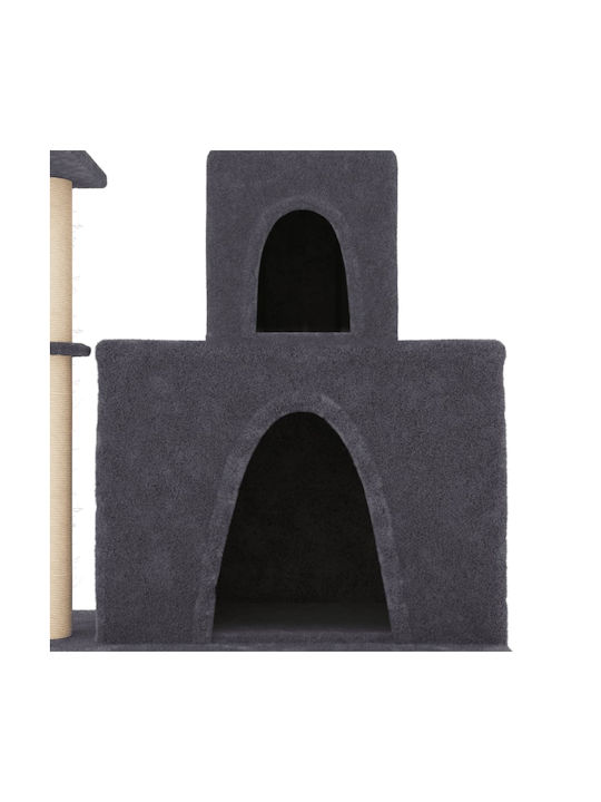 vidaXL Cat Tree Dark Grey 83 cm with Sisal Scratching Posts Scratching Post Cat Trees Gray 4 levels 61x35x83cm