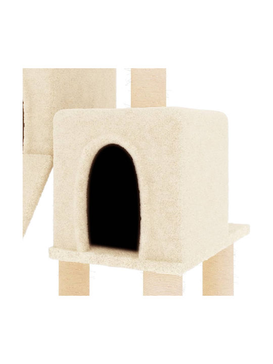vidaXL Scratching Post Cat Trees Beige 4 levels 61x55x82cm