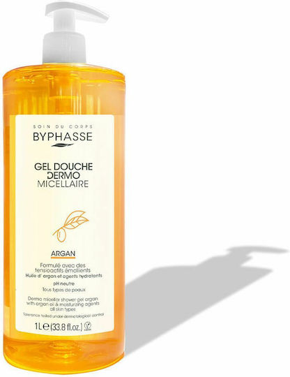 Byphasse Dermo Micellaire Argan Bubble Bath Gel With Glycerin Normal To Dry Skin Moisturizing 1000ml