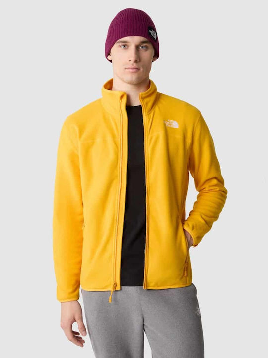 100 Glacier Men's Fleece Cardigan Yellow
