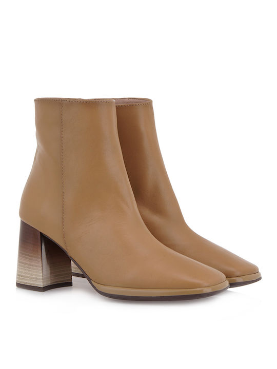 Hispanitas Leder Damen Knöchelstiefel Beige