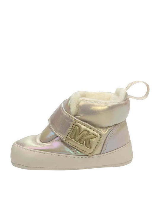 Michael Kors Βρεφικά Sneakers Αγκαλιάς Χρυσά Puffy