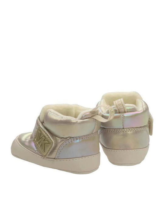 Michael Kors Βρεφικά Sneakers Αγκαλιάς Χρυσά Puffy