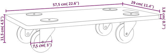 vidaXL Mobile Base for Weight Load up to 250kg Brown