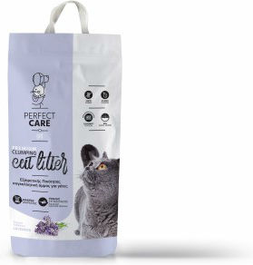 Perfect Care Premium Clumping Bentonite Cat Litter with Scent Lavender 5kg