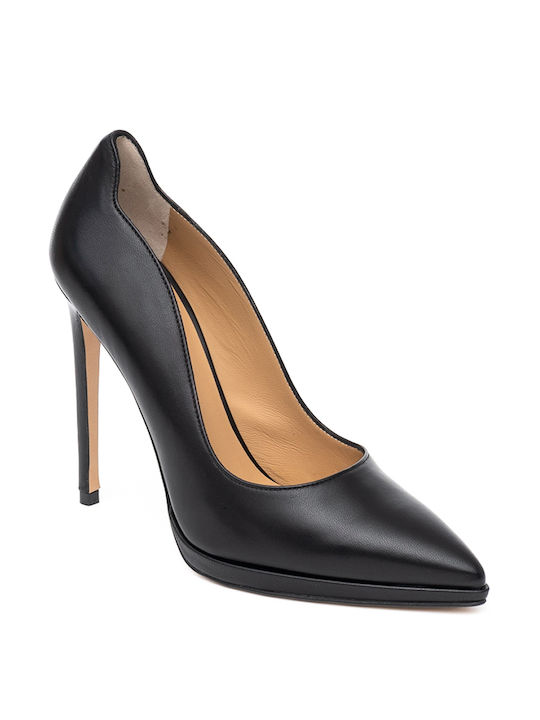 Philippe Lang Leder Pumps Schwarz