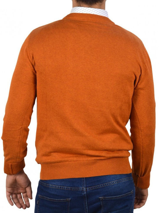 Gnious 21-300186 Men's Long Sleeve Sweater Orange